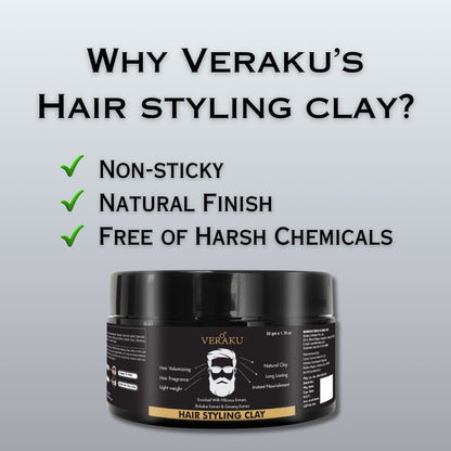 Hair Styling Clay | 50 gm - Veraku
