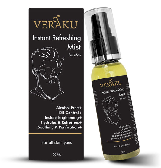 Instant Refreshing Mist | Hydrates & refreshes | Instant Brightening | Alcohol Free (50ML) - Veraku