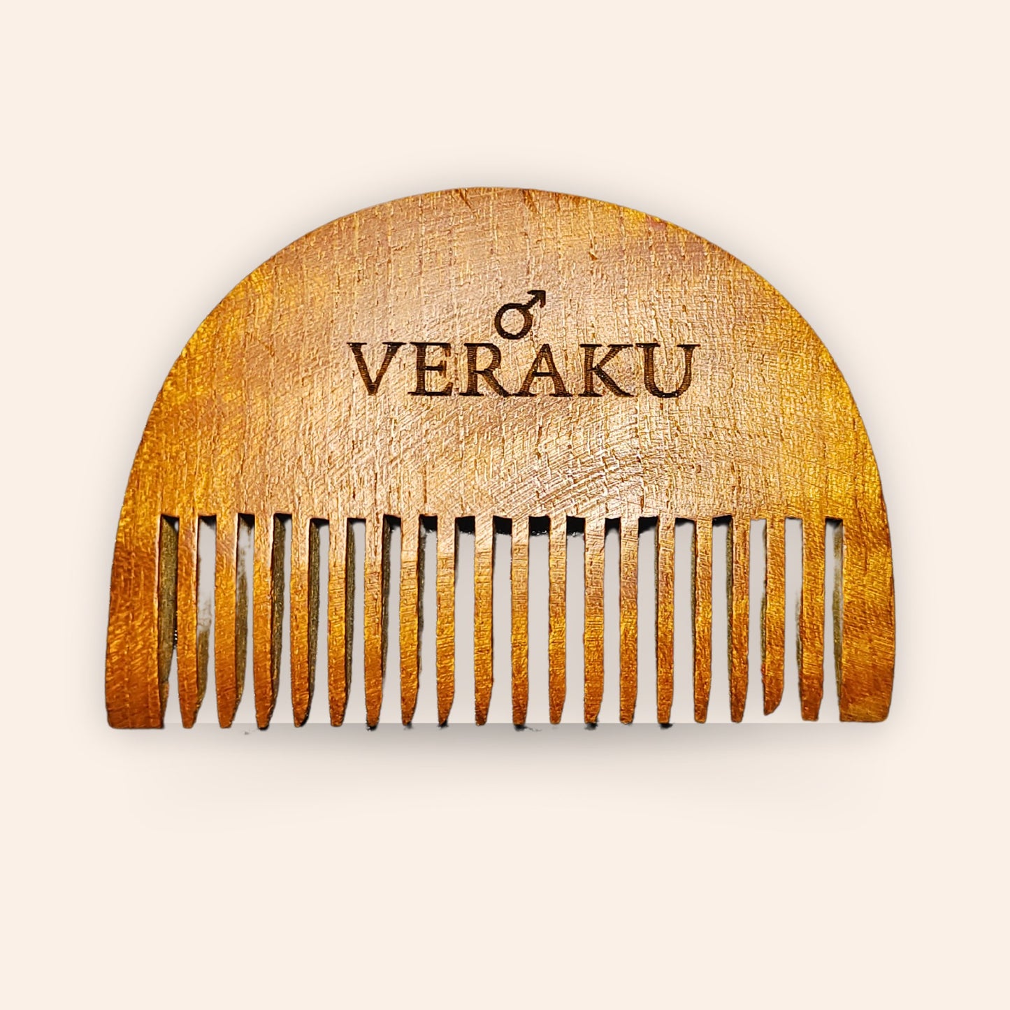 Neem Wood Beard Comb | Pocket Friendly | for Beard Detangling & Styling - Veraku