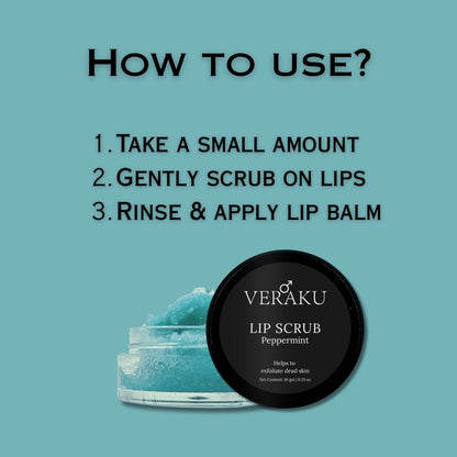 Peppermint Lip Scrub | 10GM - Veraku