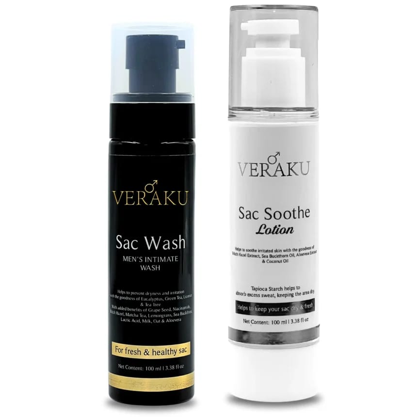 Sac Hygiene Combo (Sac Wash-100ml + Sac Soothe Lotion-100ml) - Veraku